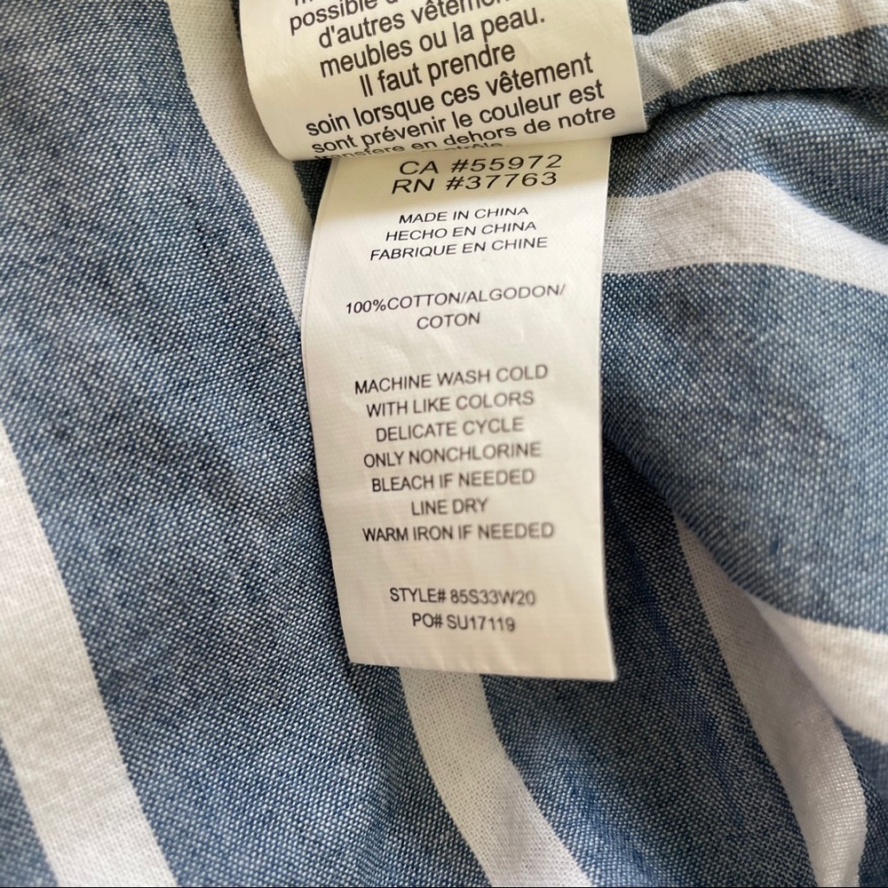 C & C California striped sleeveless button down - Picture 5 of 6